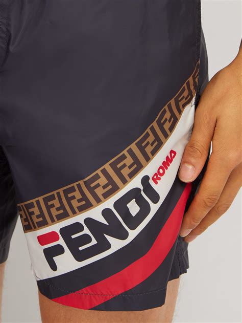 fendi blue shorts|fendi reflective shorts.